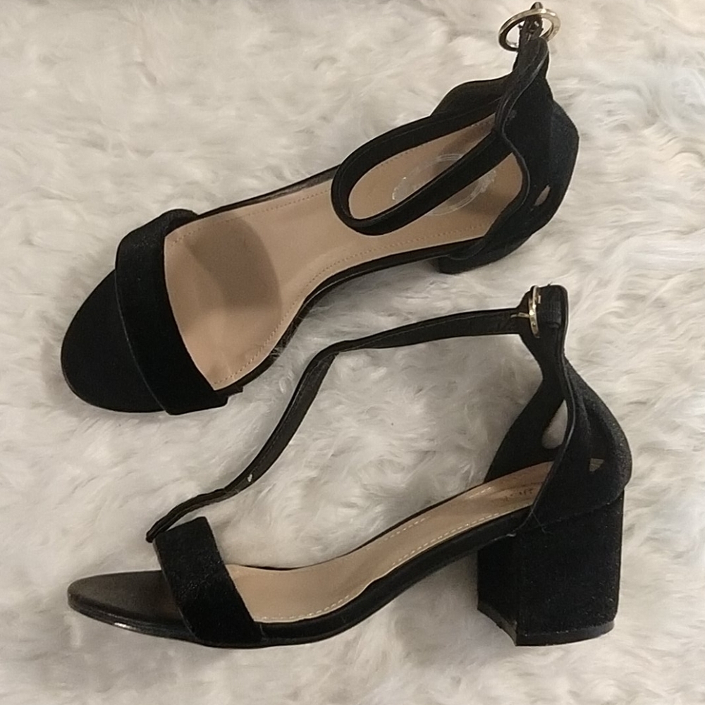 Italian Velvet heeled sandals